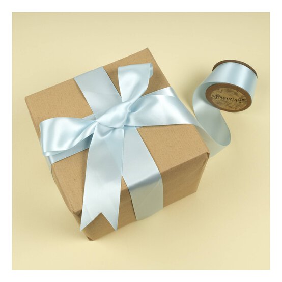 Light Blue Double-Faced Satin Ribbon 36mm x 5m image number 3