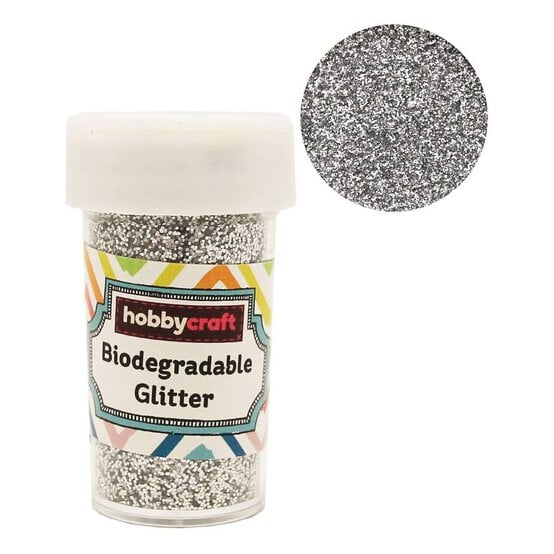 Silver Biodegradable Glitter Shaker 20g image number 1