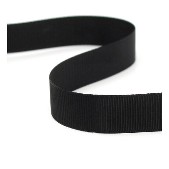 Black Grosgrain Ribbon 15mm x 5m image number 1