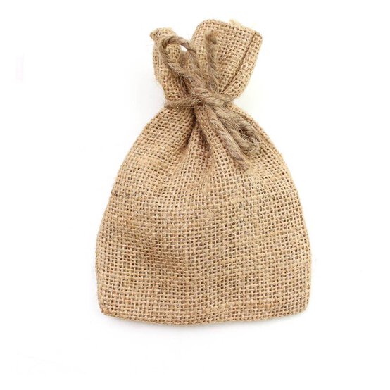 Natural Jute Bags 10 Pack image number 1