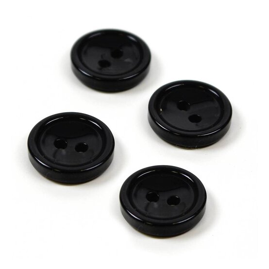 Hemline Black Basic Knitwear Button 4 Pack image number 1