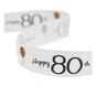 Happy 80th Satin Ribbon 16mm x 4m image number 1