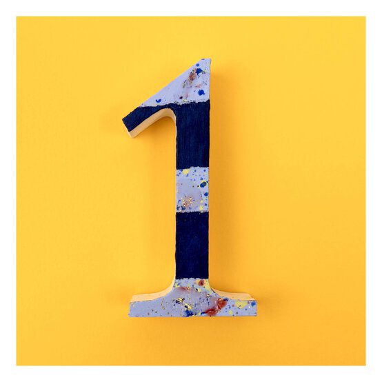 MDF Wooden Number 1 8cm image number 3