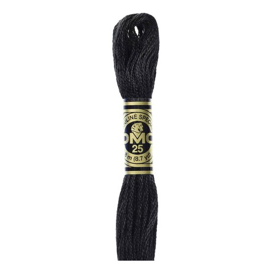 DMC Black Mouline Special 25 Cotton Thread 8m (310)