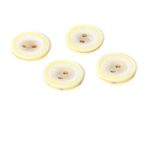 Hemline Cream Basic Knitwear Button 4 Pack image number 1