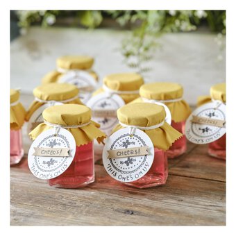 Clear Hexagonal Glass Jars 55ml 12 Pack