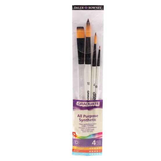 Daler-Rowney Graduate Watercolour Brushes 4 Pack image number 3