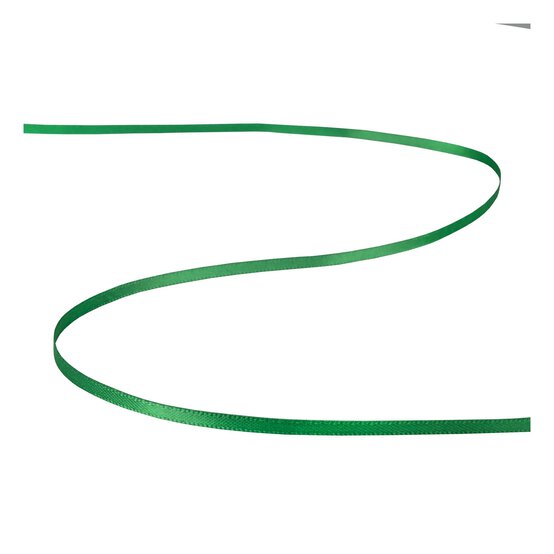 Green Double-Faced Satin Ribbon 3mm x 5m image number 2
