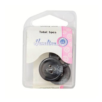 Hemline Assorted Basic Knitwear Button 5 Pack