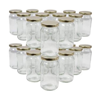 Round Glass Jar 380ml 24 Pack Bundle