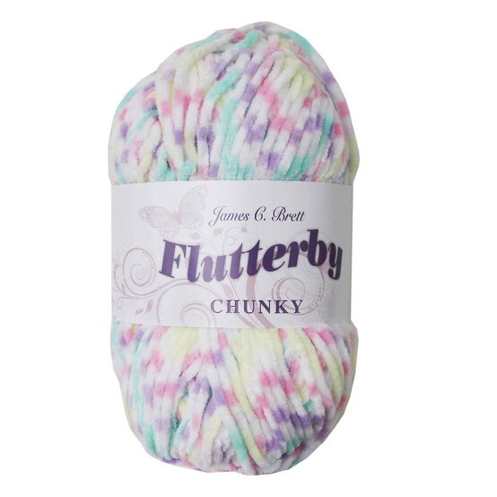 James C Brett Multi Print Flutterby Chunky Yarn 100g image number 1