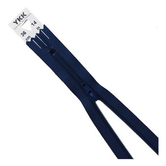 YKK Navy Blue Dress and Skirt Zip 36cm