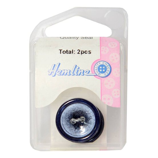 Hemline Navy Basic Knitwear Button 2 Pack image number 2