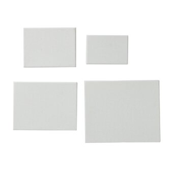 White Mache Rectangle Nesting Boxes 4 Pack