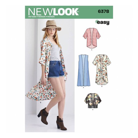 New Look Women's Kimono Sewing Pattern 6378 image number 1