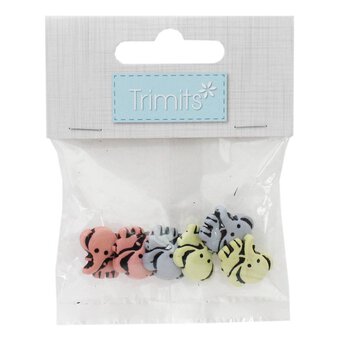 Trimits Elephant Craft Buttons 6 Pieces