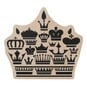 Crown Wooden Stamp 8cm x 8.8cm image number 1