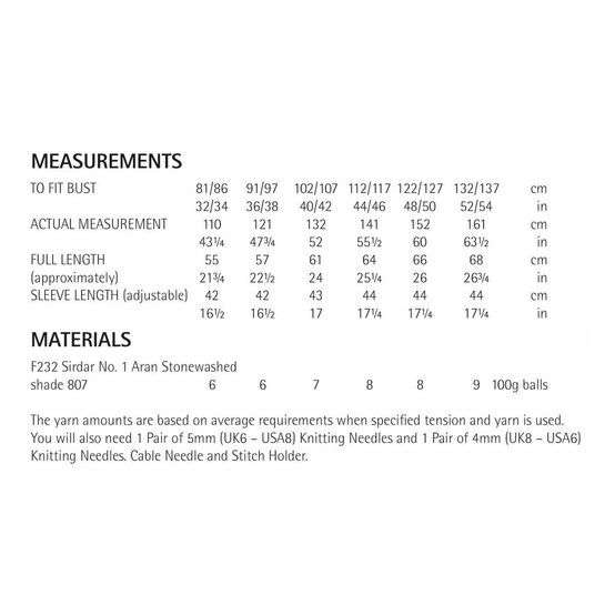 Sirdar No.1 Aran Stonewashed Jumper Digital Pattern 8268 image number 2
