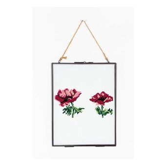 FREE PATTERN DMC Pink Poppy Cross Stitch
