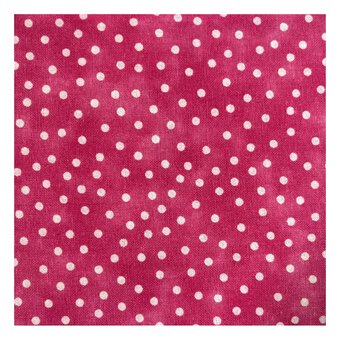 Baby Pink Spotty Cotton Textured Blender Fabric by the Metre
