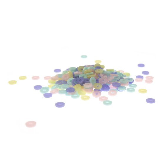 Pastel Flat Beads 25g image number 3