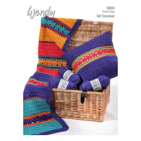 Wendy Pixile DK Flower Blanket and Cushion Digital Pattern 6034 image number 1