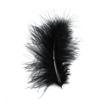 Black Marabou Feathers 3g