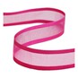 Hot Pink Organza Satin-Edged Ribbon 12mm x 5m image number 1