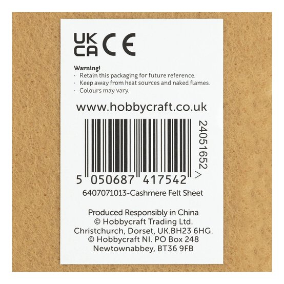 Cashmere Polyester Felt Sheet A4 image number 5