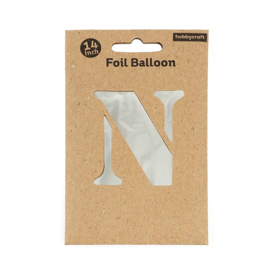 Silver Foil Letter N Balloon image number 3