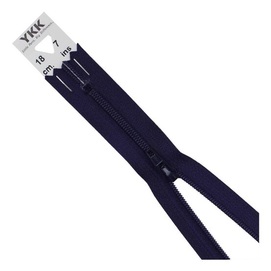 YKK Dark Purple Dress and Skirt Zip 18cm image number 1