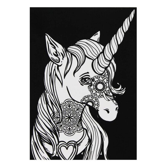 Unicorn Colour-In Velvet Picture image number 1