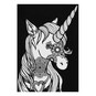 Unicorn Colour-In Velvet Picture image number 1