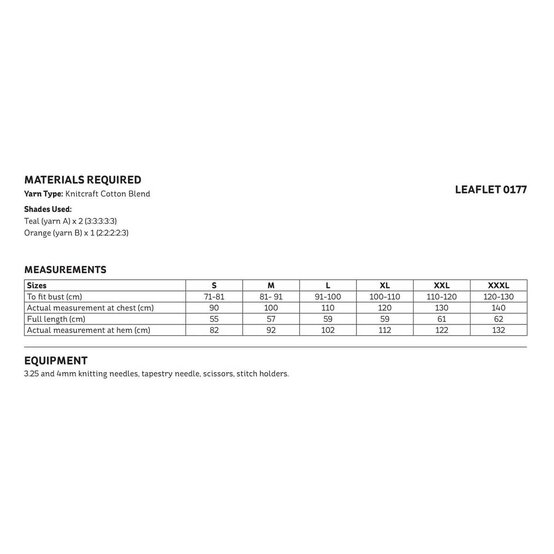 Knitcraft Colour Block T-Shirt Digital Pattern 0177 image number 2