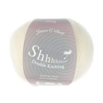 James C Brett Ivory Shhh DK Yarn 100g