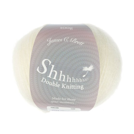 James C Brett Ivory Shhh DK Yarn 100g image number 1