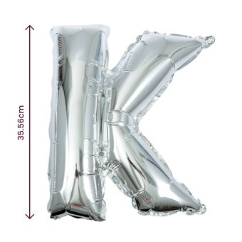 Silver Foil Letter K Balloon