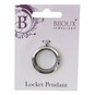 Silver Round Locket Pendant image number 1