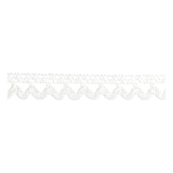 White 10mm Cotton Lace Trim by the Metre