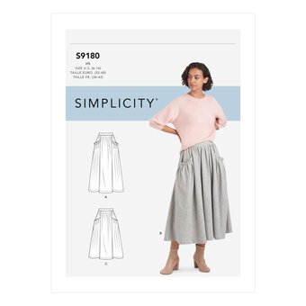 Simplicity Women&rsquo;s Skirt Sewing Pattern S9180 (16-24)