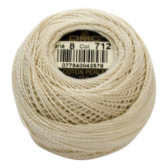 DMC Cream Pearl Cotton Thread on a Ball Size 8 80m (712) image number 1