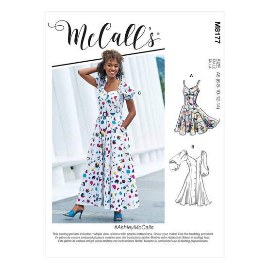 McCall&rsquo;s Ashley Dress Sewing Pattern M8177 (6-14) image number 1