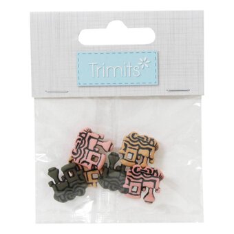 Trimits Train Craft Buttons 6 Pieces