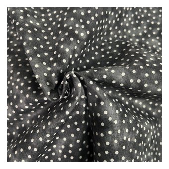 Black Spotty Cotton Textured Blender Fabric by the Metre