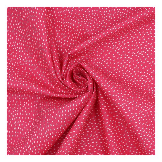 Raspberry Cotton Poplin Romy Fabric by the Metre image number 1