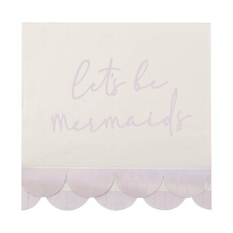 Ginger Ray Iridescent Mermaid Napkins 16 Pack 
