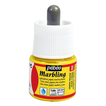Pebeo Lemon Yellow Marbling Ink 45ml