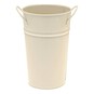 Cream Zinc Bucket Vase 20cm image number 1