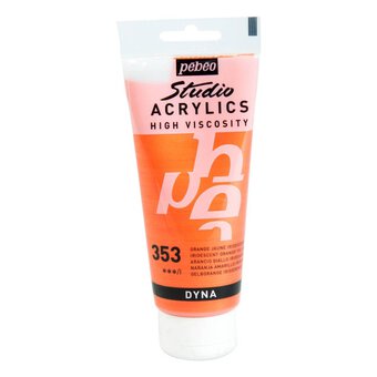 Pebeo Iridescent Orange Yellow Studio Acrylic Paint 100ml