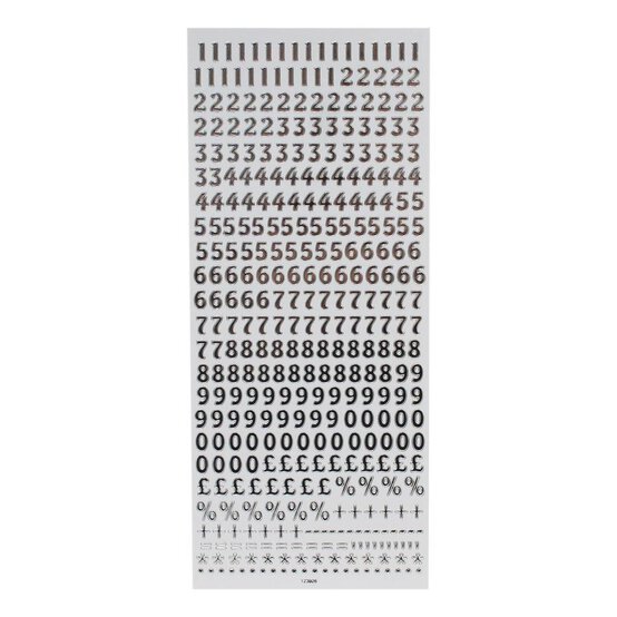 Anita's Small Silver Number Outline Stickers image number 2